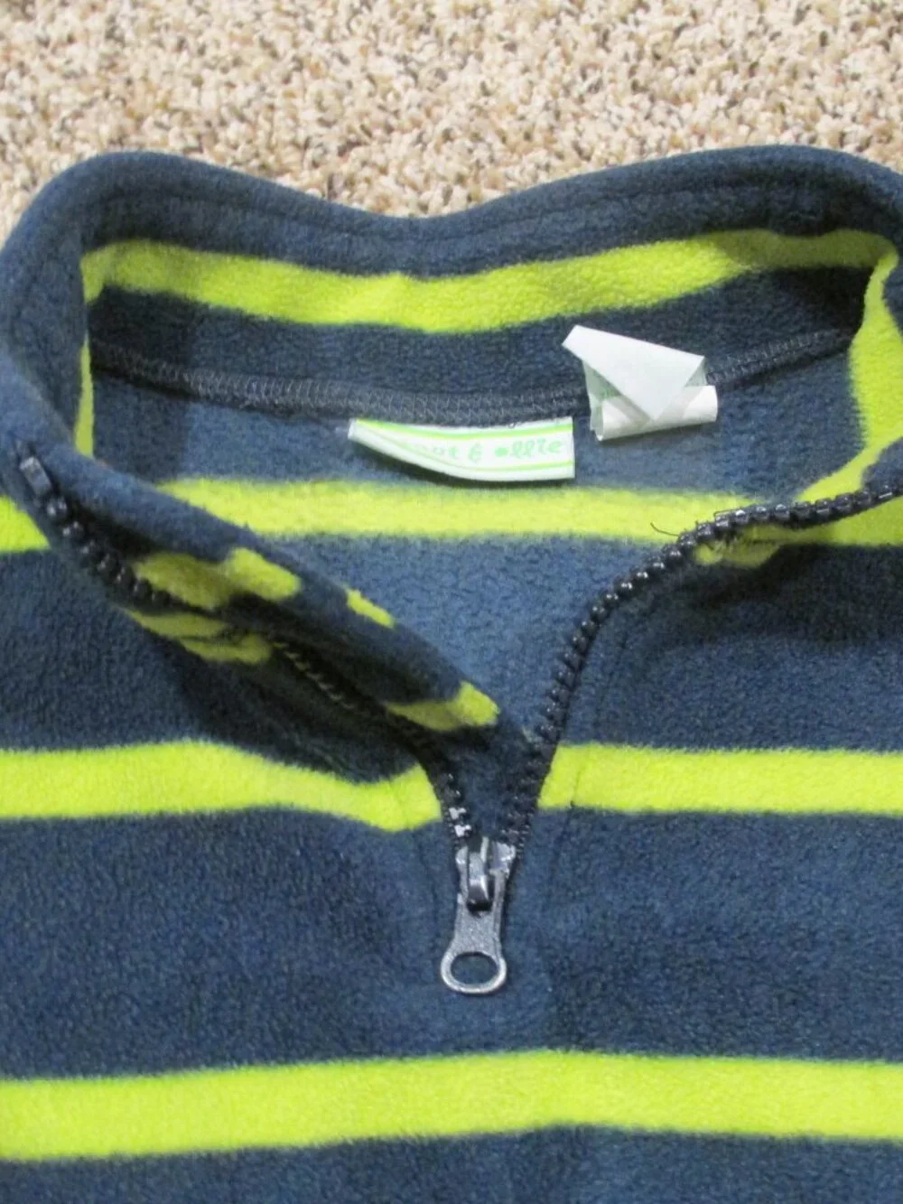 Peanut & Ollie 1/4 Zip Fleece Pullover Jacket‎ Boys 5T Blue Long Sleeve Collared